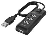 Hama USB 2.0 Hub USB-A - 4x USB-A s vypínačom