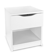 Moderný nočný stolík v bielej farbe