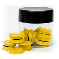 Magnety na chladničku na tabule, okrúhle, žlté, silné, s magnetom 20 mm, 20 ks Magnety na chladničku na tabule, okrúhle, žlté, silné, s magnetom 20 mm, 20 ks