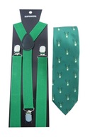 ZELENÉ VIANOCE podväzky a kravata so SOBOM