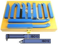 Sústružnícke nože 8x8mm + nôž ISO13R a 12R, sada 13 ks.