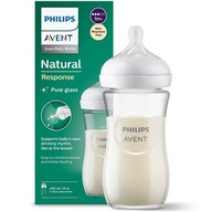 AVENT SKLENENÁ FĽAŠA NATURAL RESPONSE 240ml 1M+ AVENT SKLENENÁ FĽAŠA NATURAL RESPONSE 240ml 1M+