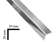 UHOLOVÝ PROFIL 20/20 na glazúru škridiel SILVER INOX UHOLOVÝ PROFIL 20/20 na glazúru škridiel SILVER INOX