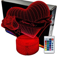 Nočná lampa I love you Heart 3D LED LAMPA Nočná lampa I love you Heart 3D LED LAMPA