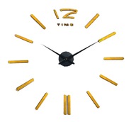 3D CLOCK zlaté moderné glamour na stenu, 1 meter 3D CLOCK zlaté moderné glamour na stenu, 1 meter