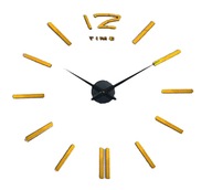 3D zlaté moderné glamour nástenné hodiny, 1 meter