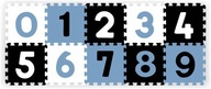 BabyOno Penové puzzle ČÍSLA 10 dielikov modré