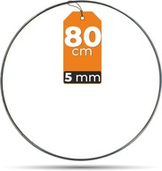 STRIEBORNÝ Kovový kruh makramé 80cm 5mm HRUBÝ DRÔT STRIEBORNÝ Kovový kruh makramé 80cm 5mm HRUBÝ DRÔT