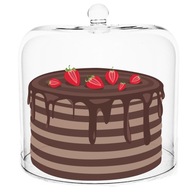 Sklenené tienidlo na jedlo a koláč, výška 24 cm Sklenené tienidlo na jedlo a koláč, výška 24 cm
