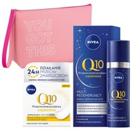 NIVEA Q10 krém na vrásky SPF15 50ml + nočné sérum 30ml + kozmetická taštička NIVEA Q10 krém na vrásky SPF15 50ml + nočné sérum 30ml + kozmetická taštička