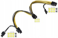 Grafický rozbočovač napájania PCI-E 6pin - 2x 8pin Grafický rozbočovač napájania PCI-E 6pin - 2x 8pin