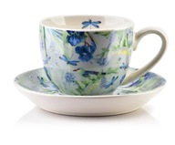 Porcelánová šálka s podšálkou s kvetmi, 250 ml Porcelánová šálka s podšálkou s kvetmi, 250 ml