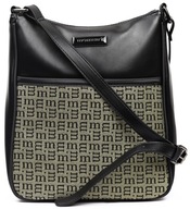 BLACK Large Messenger Bag MONNARI M LOGO BLACK Large Messenger Bag MONNARI M LOGO