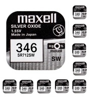 MAXELL 346 SR712SW 1,55V 10ks BATÉRIE MAXELL 346 SR712SW 1,55V 10ks BATÉRIE