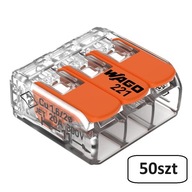 WAGO rýchlospojka 221-413 0,2-4mm2 WIRE / LINE Sada 50 ks WAGO rýchlospojka 221-413 0,2-4mm2 WIRE / LINE Sada 50 ks