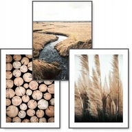 BOHO sada 3 obrazov 30x40 NATURE BROWN plagát #17 BOHO sada 3 obrazov 30x40 NATURE BROWN plagát #17