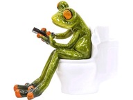 FUNNY Figurka - Žaba na záchodovej doske Na záchode FUNNY Figurka - Žaba na záchodovej doske Na záchode