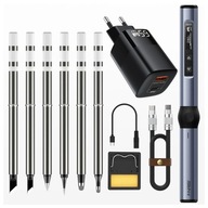 FNIRSI sada spájkovačka HS-01 stojan DC kábel 5 hrotov nabíjačka 100W FNIRSI sada spájkovačka HS-01 stojan DC kábel 5 hrotov nabíjačka 100W