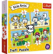 Puzzle 4v1 Kitty Cat's Day TREFL