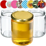 8x POHÁRKY 540ml POHÁR NA MEDOVÉ DŽEMY viečko 82mm 8x POHÁRKY 540ml POHÁR NA MEDOVÉ DŽEMY viečko 82mm
