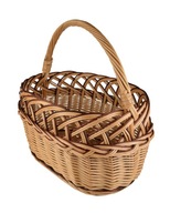 Prútený nákupný košík PICNIC MUSHROOM prelamovaný XXL Prútený nákupný košík PICNIC MUSHROOM prelamovaný XXL