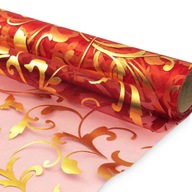 ORGANZA ORGANTÍN 36cm x 9m behúň na stôl, ČERVENÝ ORGANZA ORGANTÍN 36cm x 9m behúň na stôl, ČERVENÝ