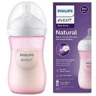 Natural Response SCY903/11 fľaša 260 ml AVENT ružová 1m+ na mlieko Natural Response SCY903/11 fľaša 260 ml AVENT ružová 1m+ na mlieko