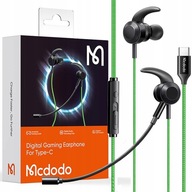 Herné slúchadlá Mcdodo s mikrofónom USB-C DAC, zelené