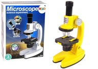 Žltý mikroskop pre vzdelávaciu súpravu vedcov