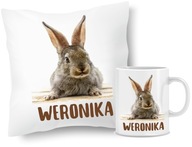 Súprava Vankúš + Hrnček s KRÁLIKOM + meno Súprava Vankúš + Hrnček s KRÁLIKOM + meno