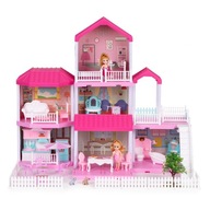 Veľký skladací domček pre bábiky Villa + nábytok pre bábiky
