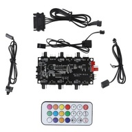 Hub SATA PWM + aRGB Splitter 7x ventilátorov Hub SATA PWM + aRGB Splitter 7x ventilátorov