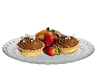 TORTOVÝ TANIER TORTA OVOCIE SKLENENÝ TANIER 28,5 CM TORTOVÝ TANIER TORTA OVOCIE SKLENENÝ TANIER 28,5 CM