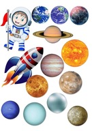 Oblátková torta SPACE ASTRONAUT PLANET Cukor Tlač A4 Oblátková torta SPACE ASTRONAUT PLANET Cukor Tlač A4