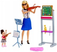 Bábika Barbie Učiteľka hudby so študentkou z Akc