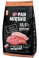 PAN MEAT Teľacie mäso s morčacím 3kg Chrumkavé suché krmivo pre psov M PAN MEAT Teľacie mäso s morčacím 3kg Chrumkavé suché krmivo pre psov M