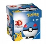 3D puzzle 54 Pokémon loptička modrá