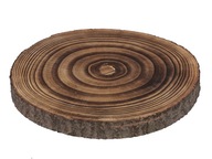 Plátok vypáleného dreva, základ na dekoráciu, 30 cm, drevený tanier, dekorácia, veniec