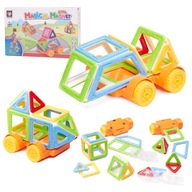 MAGNETICKÉ BLOKY PUZZLE VOZIDLÁ PUZZLE 38 EL