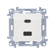Simon 10 Quick Charge USB nabíjačka, dvojitá, C+A, 30W, biela Simon 10 Quick Charge USB nabíjačka, dvojitá, C+A, 30W, biela