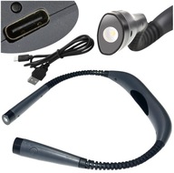 BATERKA LED KRČNÍ LAMPA FLEXIBILNÁ NOC NA ČÍTANIE NABÍJATEĽNEJ BATÉRIE USB-C