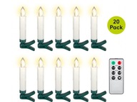 20 bezdrôtových LED sviečok na vianočný stromček 20 bezdrôtových LED sviečok na vianočný stromček