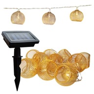 LED solárne záhradné svietidlo GIRLAND GOLDEN Balls LED solárne záhradné svietidlo GIRLAND GOLDEN Balls