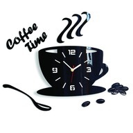 Kuchynské nástenné hodiny ModernClock - COFFE TIME 3D Kuchynské nástenné hodiny ModernClock - COFFE TIME 3D