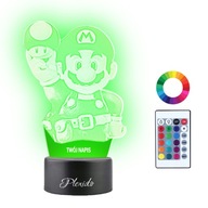 3D LED Super Mario nočná lampa s názvom darček 3D LED Super Mario nočná lampa s názvom darček