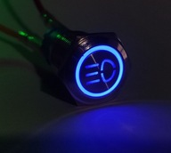 Tlačidlo diaľkových svetiel dlhé 16mm podsvietená LED 12V 24V SPDT On-On bi Tlačidlo diaľkových svetiel dlhé 16mm podsvietená LED 12V 24V SPDT On-On bi