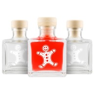 5x sklenené fľaše ANIA 100ml s VIANOČNOU POTLAČOU na likéry DARČEK 5x sklenené fľaše ANIA 100ml s VIANOČNOU POTLAČOU na likéry DARČEK