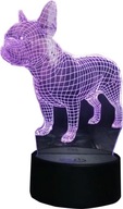 3D LED LAMPA Francúzsky buldoček 16 RGB farieb 3D LED LAMPA Francúzsky buldoček 16 RGB farieb