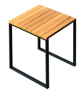 Iroko priemyselná drevená stolová doska 60x60x75