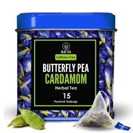 Modrý čaj z kardamómu Clitoria Ternatena Modrý čaj z kardamómu Clitoria Ternatena